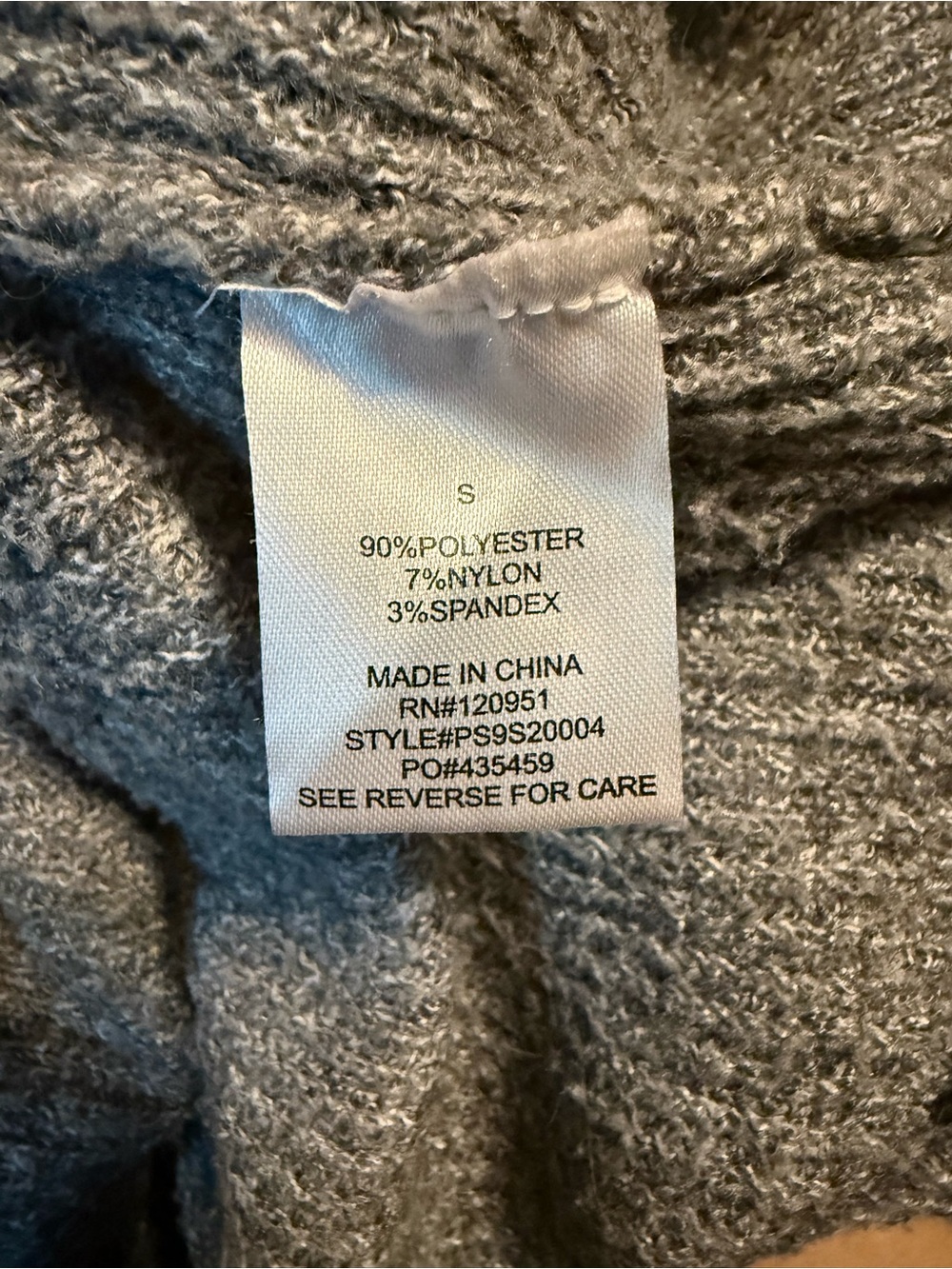 Pinque Gray Ribbed Knit Sweater - Picture 4 of 4
